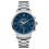 Ingersoll I00604 Mens Watch The Grafton Chronograph Quartz Stainless Steel Polished Dial Blue Strap Bracelet Color  Silver